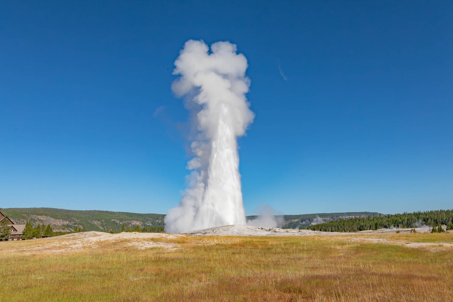 Old Faithful Eruption in Yellowstone